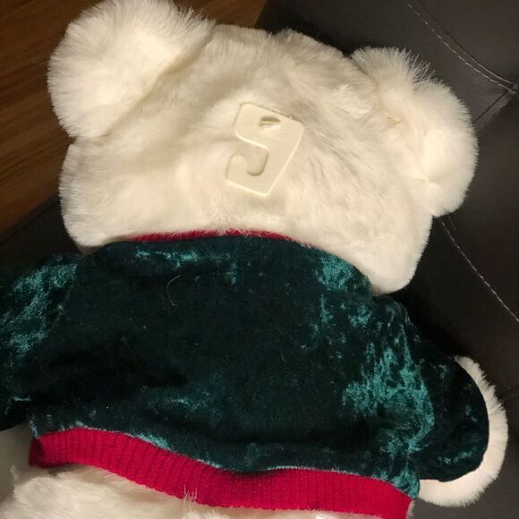 Vintage Moose Jacket Vintage 1999 SNOWFLAKE TEDDY Bear Plush White Chris… - Picture 4 of 4